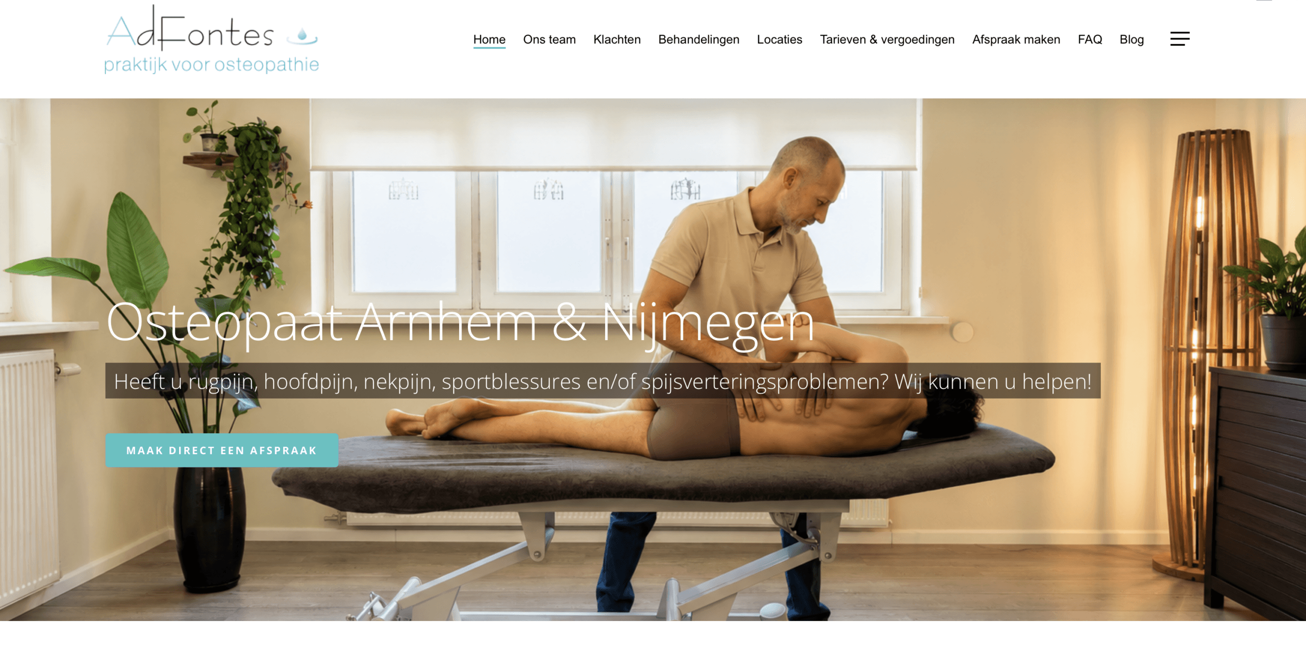 Website Osteopathie Ad Fontes